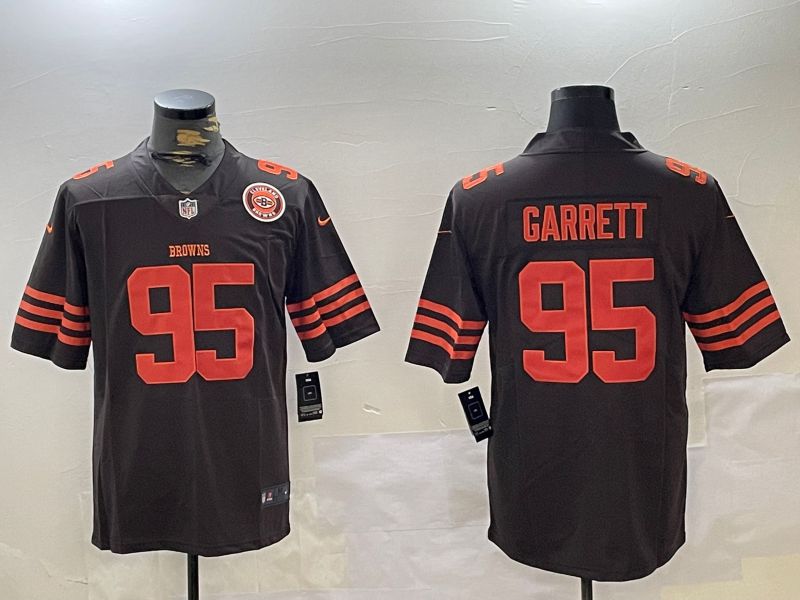 Men Cleveland Browns #95 Garrett Brown 2024 Nike Vapor Limited NFL Jersey style 4